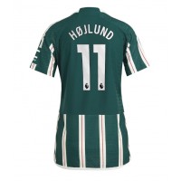 Koszulka piłkarska Manchester United Rasmus Hojlund #11 Strój wyjazdowy dla kobiety 2023-24 tanio Krótki Rękaw